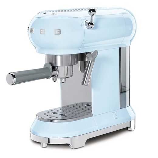 SMEG-Máquina de Café Espresso Azul Celeste 14,9x33x30,3 cm