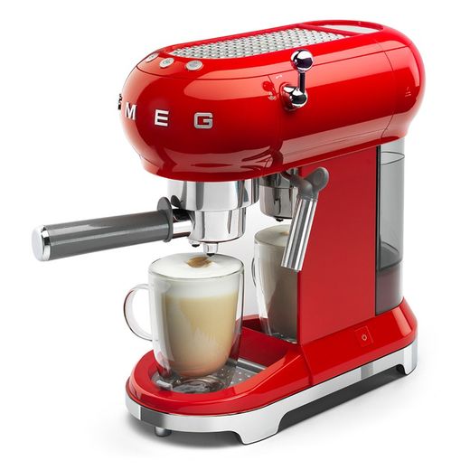 SMEG-röd espressomaskin, 33x30,3x14,9 cm