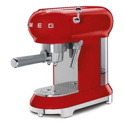 SMEG-röd espressomaskin, 33x30,3x14,9 cm