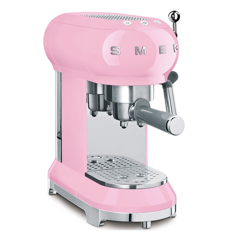 Voorbijganger Reproduceren steekpenningen SMEG-roze espressomachine, 33x30,3x14,9 cm — Qechic