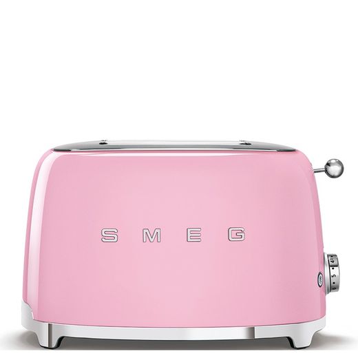 SMEG-brödrost 2 skivor rosa, 31x19,5x19,8 cm