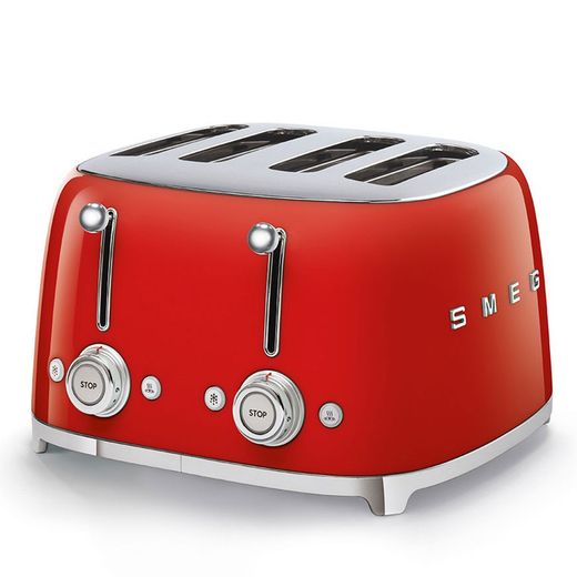 SMEG-Tostador 4 Rebanadas Rojo 19,5x31x19,8 cm