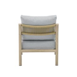 1-seater sofa in aluminum and olefin rope in natural, 75 x 88.5 x 89 cm | harmony