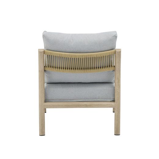 Garden set in aluminum and rope in natural color | harmony