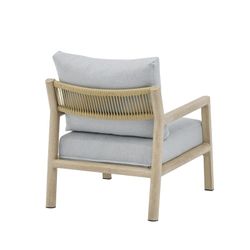 1-seater sofa in aluminum and olefin rope in natural, 75 x 88.5 x 89 cm | harmony