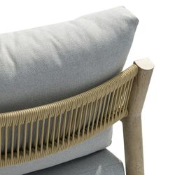 1-seater sofa in aluminum and olefin rope in natural, 75 x 88.5 x 89 cm | harmony