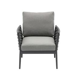 Garden set in anthracite aluminum and rope | Walga