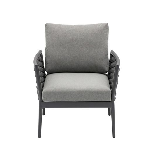 Garden set in anthracite aluminum and rope | Walga