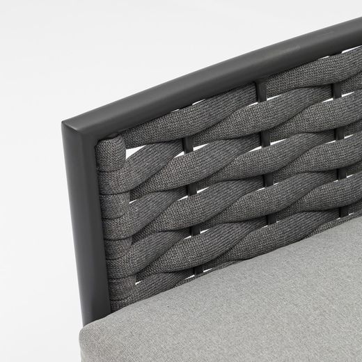 Garden set in anthracite aluminum and rope | Walga