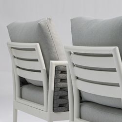 Garden set in white aluminum and rope | Walga