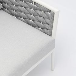 Garden set in white aluminum and rope | Walga