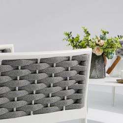 Garden set in white aluminum and rope | Walga