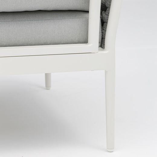 Garden set in white aluminum and rope | Walga