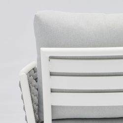 Garden set in white aluminum and rope | Walga