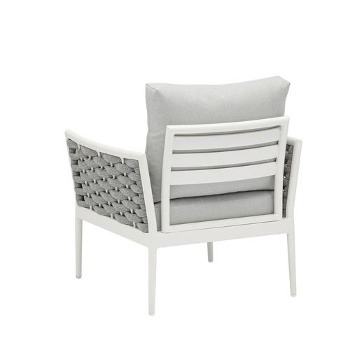 Garden set in white aluminum and rope | Walga