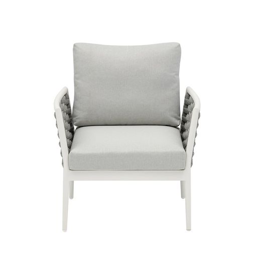 Garden set in white aluminum and rope | Walga