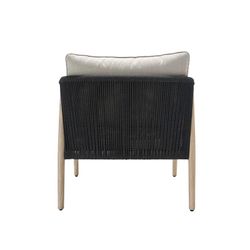 Garden set in natural aluminum and anthracite rope | Sunset