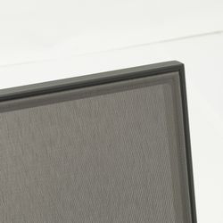 1-seater sofa in aluminum and anthracite fabric, 82 x 99.5 x 97.5 cm | Albury