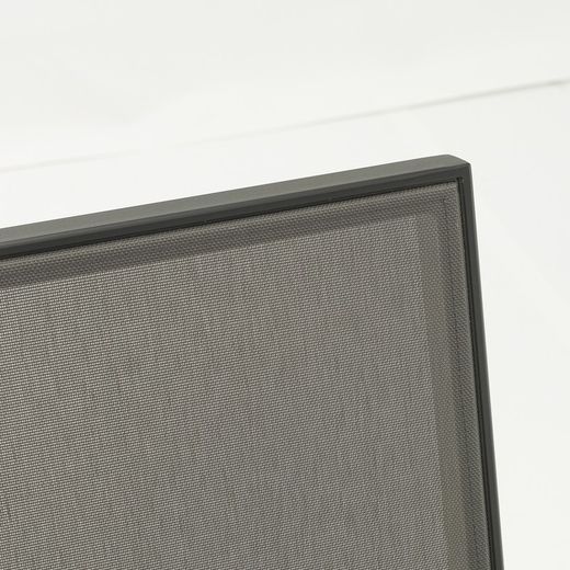 1-seater sofa in aluminum and anthracite fabric, 82 x 99.5 x 97.5 cm | Albury