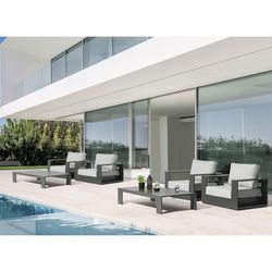 Anthracite aluminum garden set | Ione