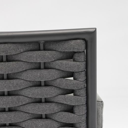 Garden set in anthracite aluminum and rope | Walga