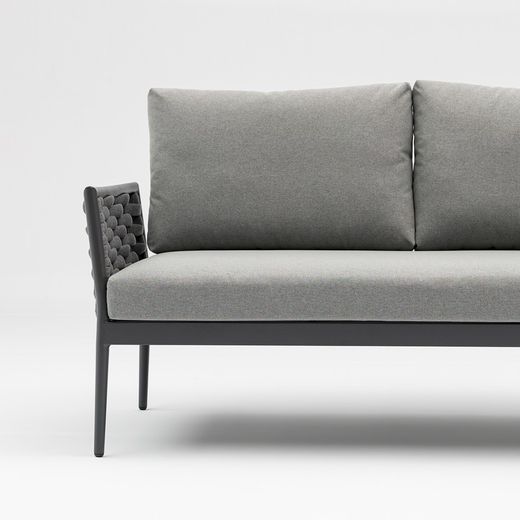 Garden set in anthracite aluminum and rope | Walga