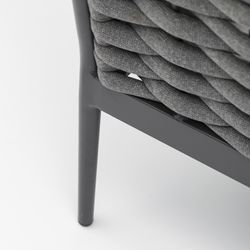 Garden set in anthracite aluminum and rope | Walga