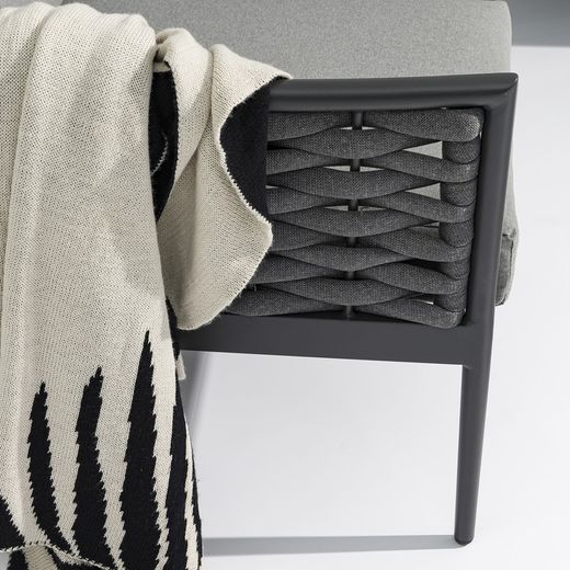 Garden set in anthracite aluminum and rope | Walga