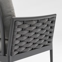 Garden set in anthracite aluminum and rope | Walga