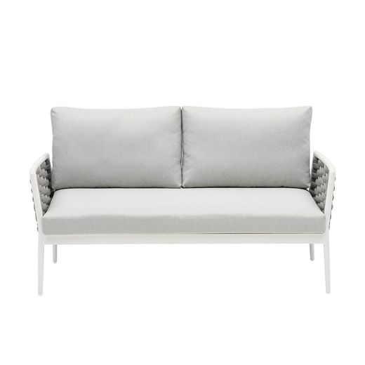 Garden set in white aluminum and rope | Walga