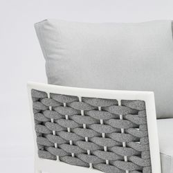 Garden set in white aluminum and rope | Walga