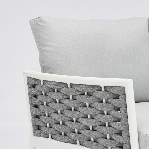 Garden set in white aluminum and rope | Walga