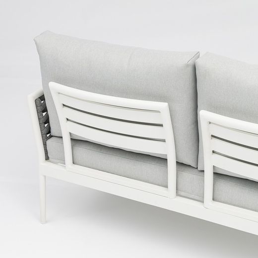 Garden set in white aluminum and rope | Walga