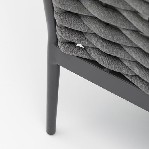 Garden set in white aluminum and rope | Walga