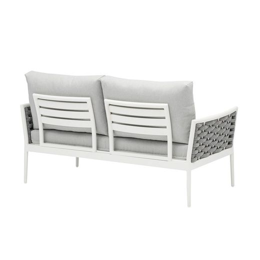 Garden set in white aluminum and rope | Walga