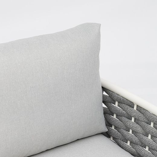 Garden set in white aluminum and rope | Walga