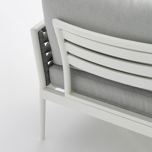 Garden set in white aluminum and rope | Walga