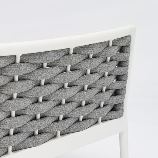 Garden set in white aluminum and rope | Walga