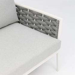 Garden set in white aluminum and rope | Walga