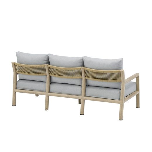 Garden set in aluminum and rope in natural color | harmony