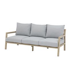 3-seater sofa in aluminum and olefin rope in natural, 200 x 88.5 x 89 cm | harmony