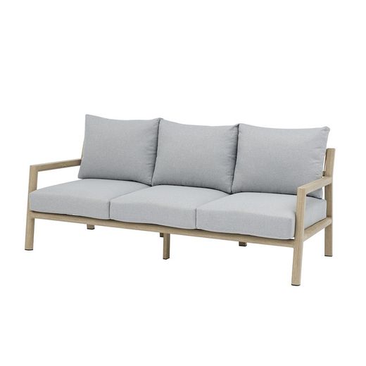 3-seater sofa in aluminum and olefin rope in natural, 200 x 88.5 x 89 cm | harmony