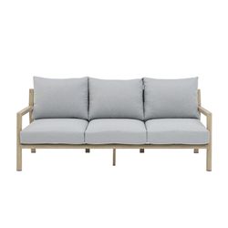 3-seater sofa in aluminum and olefin rope in natural, 200 x 88.5 x 89 cm | harmony