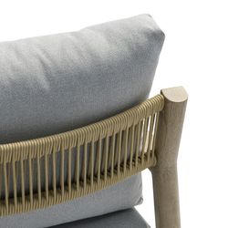 3-seater sofa in aluminum and olefin rope in natural, 200 x 88.5 x 89 cm | harmony