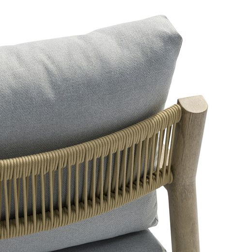 Garden set in aluminum and rope in natural color | harmony