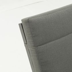 Canapé 3 places en aluminium et tissu anthracite, 214 x 99,5 x 97,5 cm | Albury