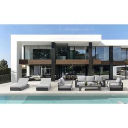 Anthracite aluminum garden set | Ione