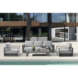 Anthracite aluminum garden set | Ione
