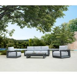 Anthracite aluminum garden set | Onyx