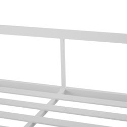 3-seater aluminum and white fabric sofa, 210 x 80 x 83 cm | Nyland